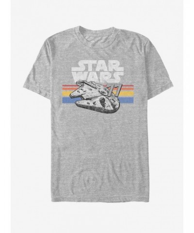 Star Wars Vintage Falcon Stripes T-Shirt $6.21 T-Shirts
